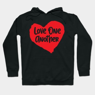 Love One Another 2 Red and White Hoodie